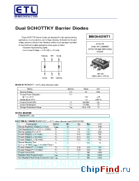 Datasheet MBD330DWT1 manufacturer E-Tech